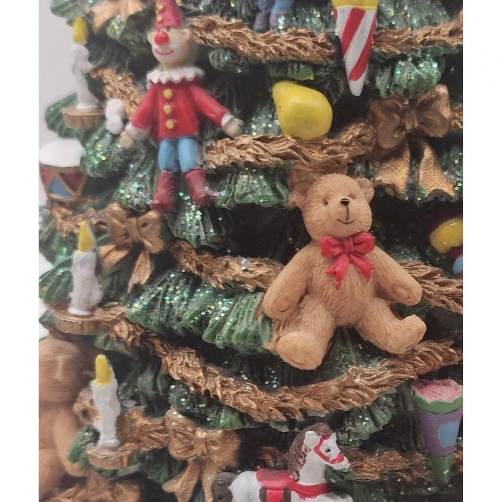 San Francisco Music Box Rotating Victorian Tree Plays 12 Days Xmas Hand Painted
